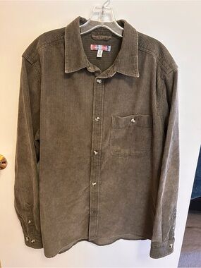 Urban Outfitters olive greenRibbed Top with Multicolor Woven Label